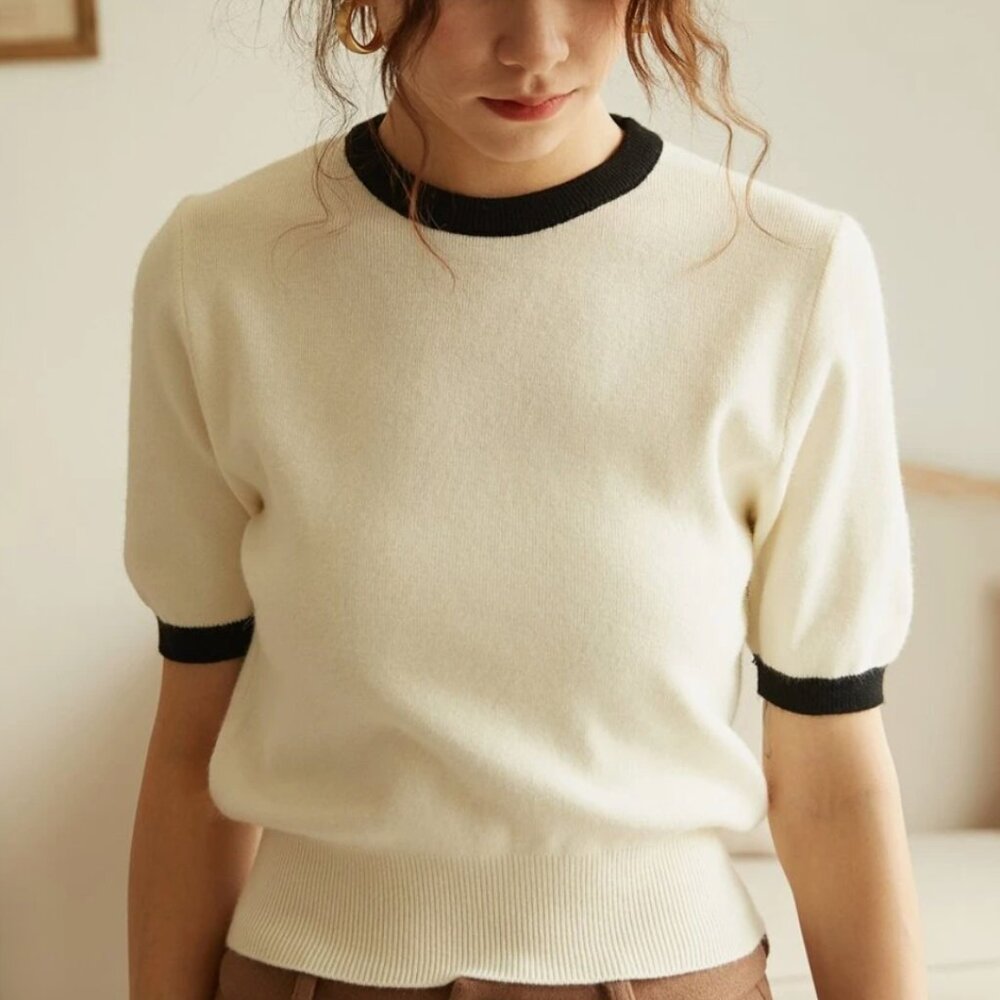 Knit Mix Ringer Knit Top
